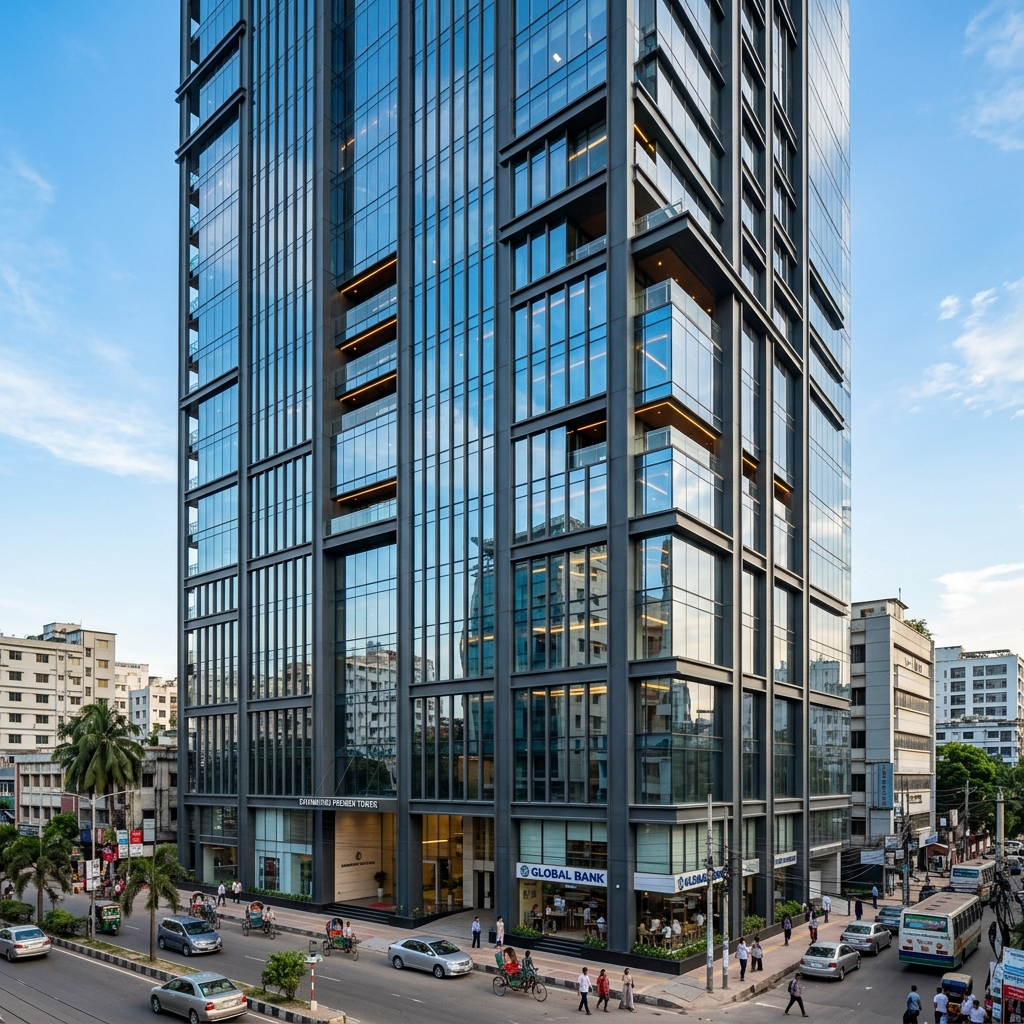 Dhaka Heights Properties Limited Modern Architectural Facade